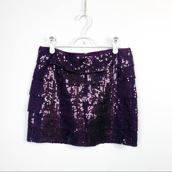 Forever 21 Dresses & Skirts - 🌼2/$22🌼 Purple Sequin Covered Mini Skirt